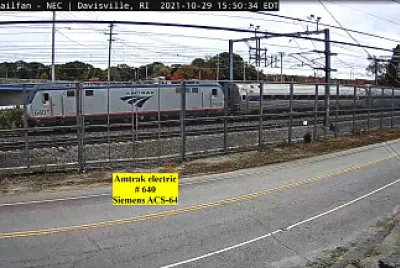 Amtrak Electric engine #-640 (Siemans ACS-64), at Davisville,Ri/USA