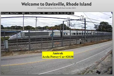 Amtrak Acela Express Power Car # 2038 at Davisville,Ri Hi Speed Rails