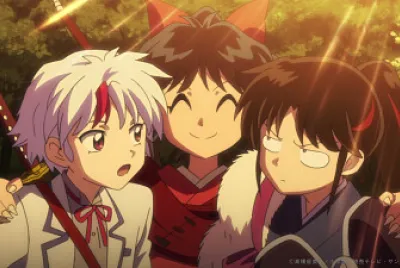 moroha junta a towa y setsuna hanyo no yashahime