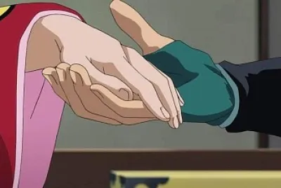 hisui toma de la mano a setsuna hanyo no yashahime