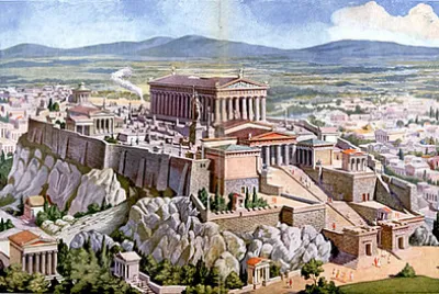 L 'Acropole d 'Athènes du temps de la Grèce antique