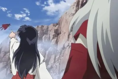 kagome ve a moroha volando hanyo no yashahime