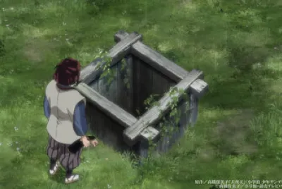 riku llega al pozo devorador de huesos hanyo no yashahime