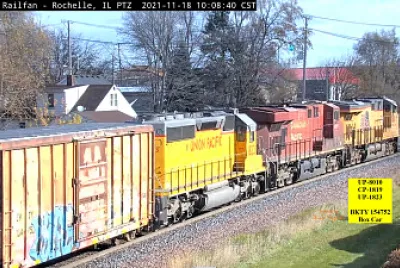 UP-8010 CP-1819 UP-1823 UP-8010   Box Car # BKTY 154752 jigsaw puzzle
