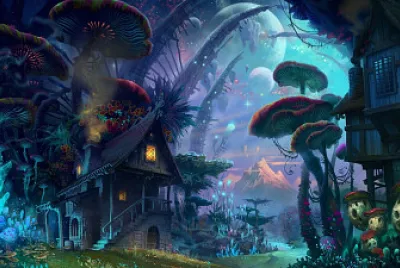 壁紙唯美背景插畫[森林] jigsaw puzzle