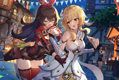 Genshin Impact - Amber and Lumine