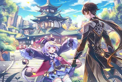 Genshin Impact - Zhongli and Qiqi