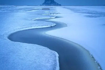 Mont St Michel enneigé
