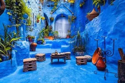 摩洛哥 舍夫沙萬藍色之城 jigsaw puzzle