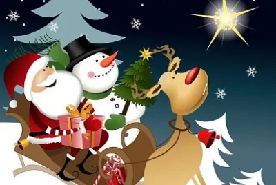 santa and rodolphe