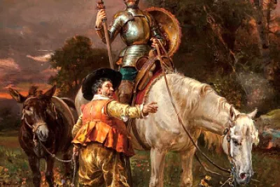 Don Quichotte et Sancho Pansa Cesare. Augusto-Dett jigsaw puzzle