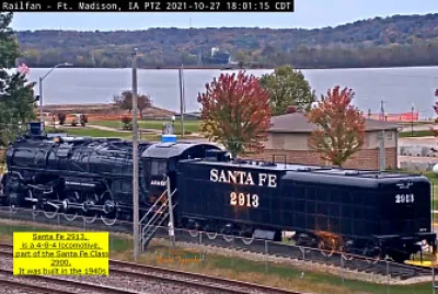 Santa Fe #2913 is a 4-8-4 locomotive