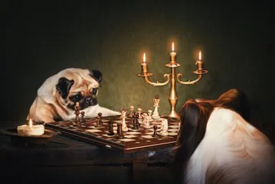 Ajedrez Perros jigsaw puzzle