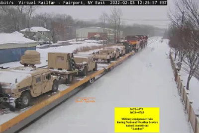 KSC-4072   KCS-4763 military equipment thru Fairport,NY/USA in SNOW
