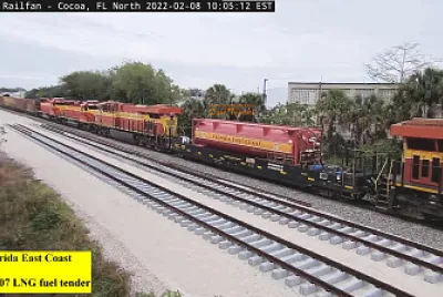 Florida East Coast  #307 LNG Fuel Tender at Cocoa,Fl/USA