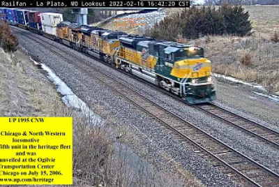 UP-1995 CNW  The Chicago   North Western, heritage Unit