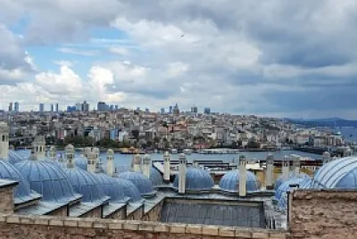 Bósforo desde Mezquita de Suleiman-2021-Istanbul, Turquía