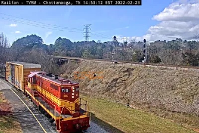 NC and St L #710 repositioning cars at Chattanooga,TN/USA