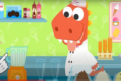 Dino prepara helados jigsaw puzzle
