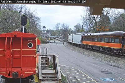 Pullman passenger car passing Jonesborough,TN/USA