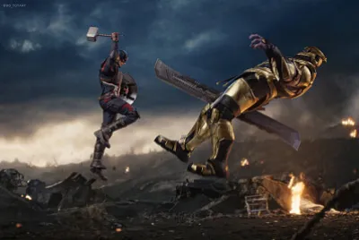 Capitao América  Vs Thanos
