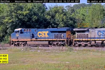 CSX-828, CSX-142 at Waycross,GA/USA