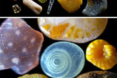 Highly magnified sand