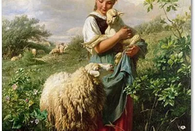 Girl with Lamb