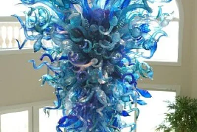 Blue chandelier