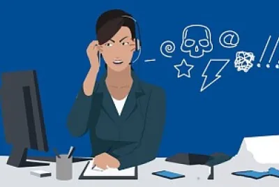 Como uma recepcionista não deve agir.