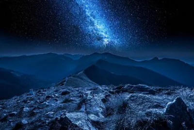 Milky Way over Mountains