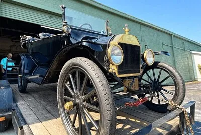 Miles Through Time Automotive Museum is located inside Vintage garage Antiques which is on the left side of the Old Clarkesville M
