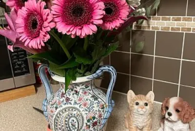 Belles fleurs dans ma cuisine jigsaw puzzle