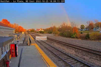 Rainbow Fall Colors La Plata,MO Amtrak Station