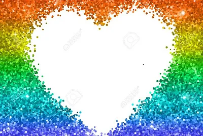 CORAZON ARCOIRIS BRILLO