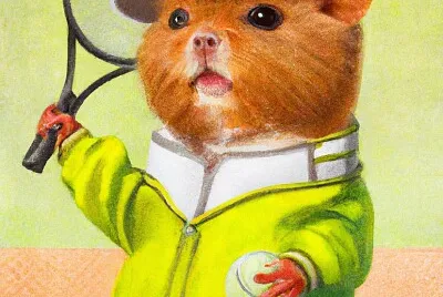 Hamster Tennis Player
