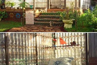 House built of bottles