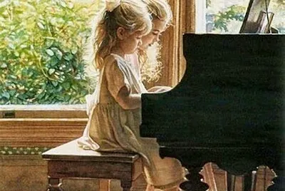 Petites filles au piano jigsaw puzzle