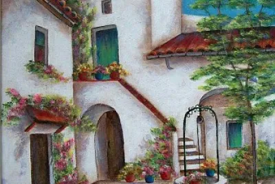 Patio colorido