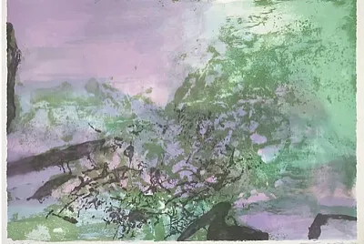 Zao Wou Ki mauve et vert