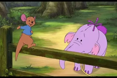 פאזל של lumpy heffalump and roo on gate