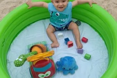 Mike na praia