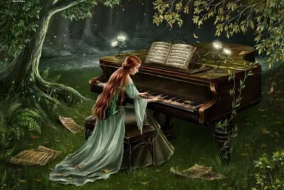 Femme au piano jigsaw puzzle
