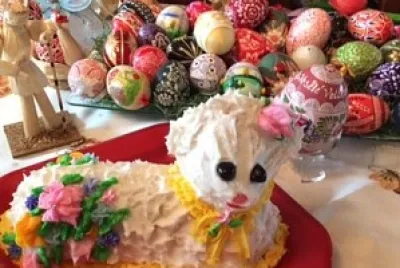 Czech Easter lamb cake