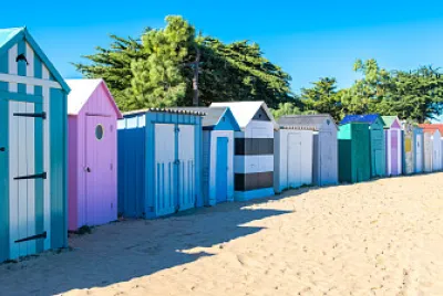 Oléron, cabines de plage