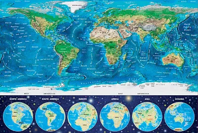 Mapa neon jigsaw puzzle
