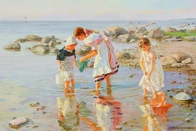 Niños en el río
