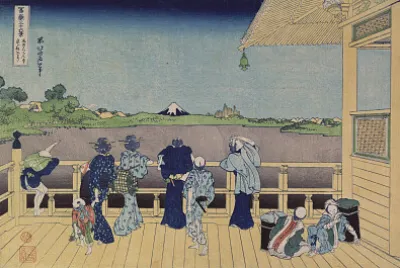 富岳三十六景・五百羅漢寺榮螺堂