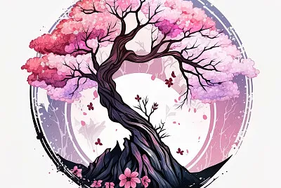 logo rosa en acuarela