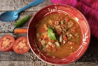 Mexican lentil soup